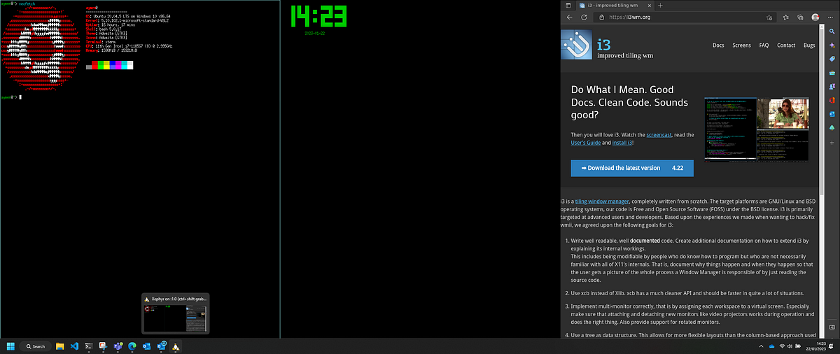 WSL2 Window Manager